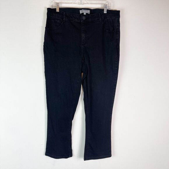 Wit & Wisdom NWOT Women's Black High Rise Jeans Size 14W - Picture 1 of 3